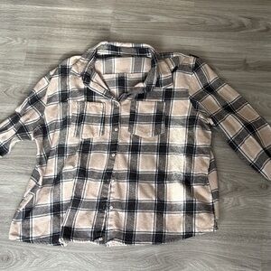 Plaid Button-Up Shirt